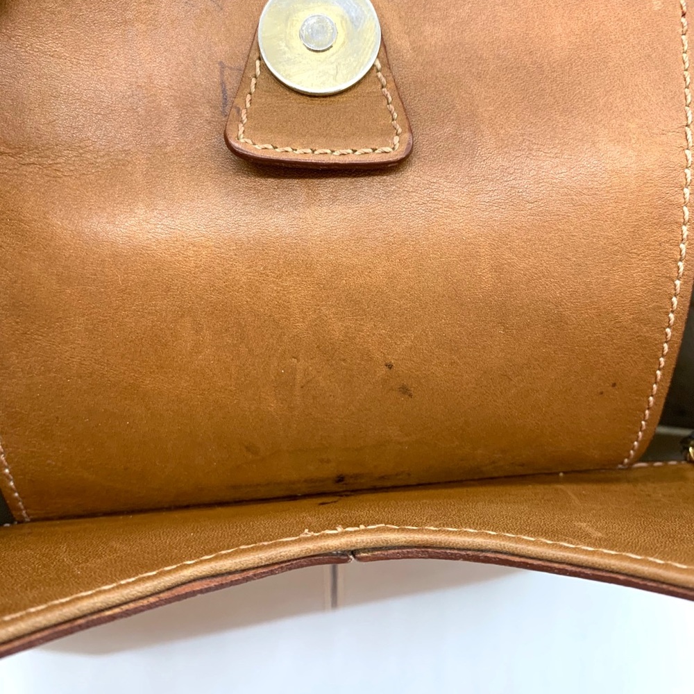 Lancel Bowler Brown Leather Cut Out Handle Bag - Picture 5 of 12